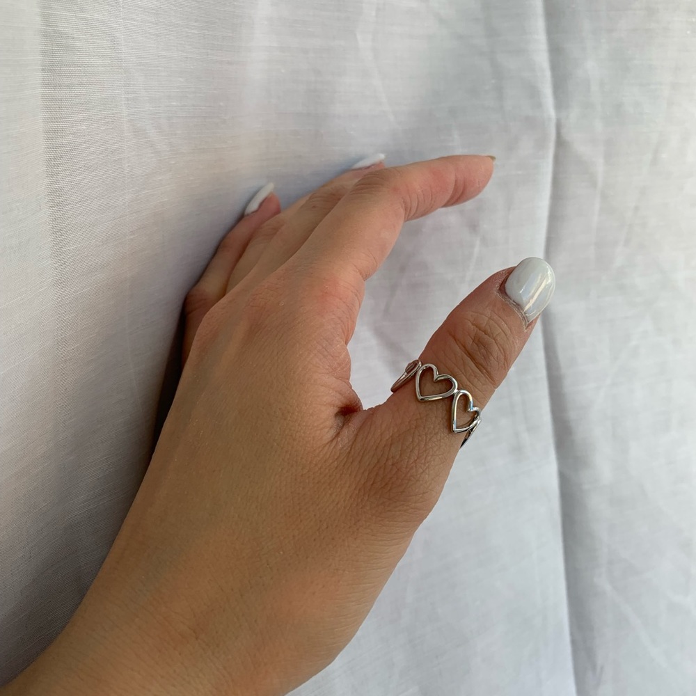 [🍍2 for $22] Silver Heart Silhouette Ring